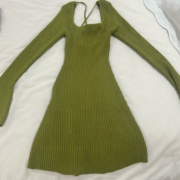 Princess Polly Green Ribbed Mini Dress - Picture 4 of 4